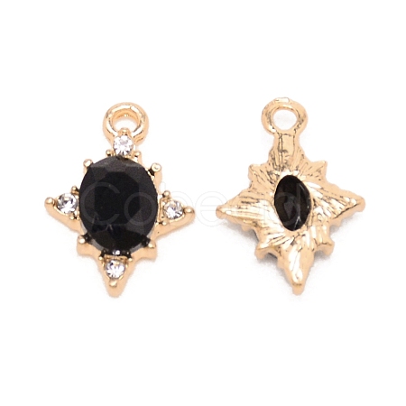 Alloy Glass Charms GLAA-WH0028-23E-1