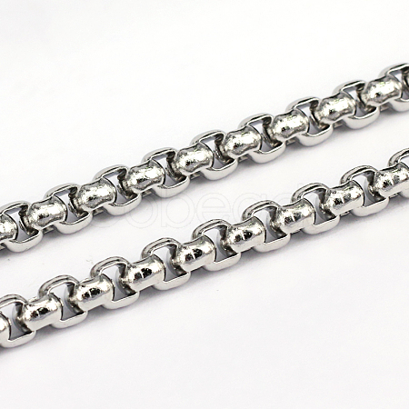 Tarnish Resistant 304 Stainless Steel Box Chains CHS-L001-29-5.5mm-1