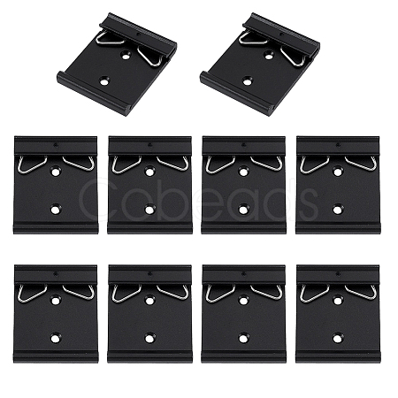 10Pcs Aluminium Alloy DIN Rail Mounting Clip Mounting Bracket FIND-GA0006-85-1