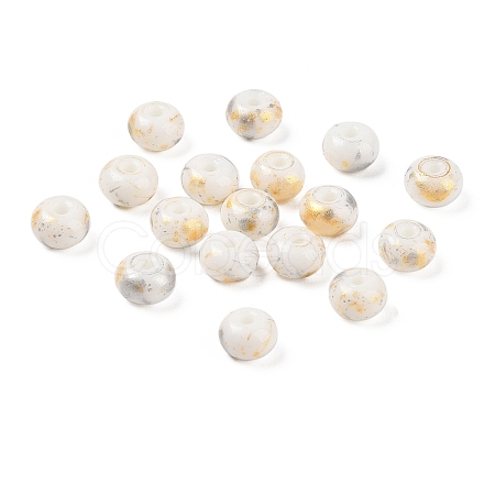 Opaque Spray Painted Glass Beads X1-GLAA-G118-01K-1
