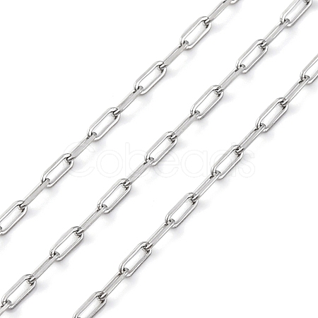 304 Stainless Steel Paperclip Chains CHS-M009-04P-01-1