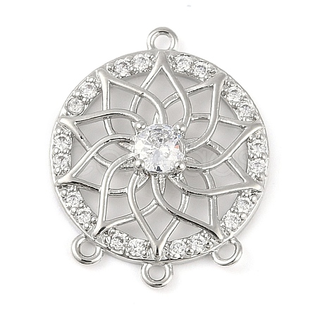 Brass Pave Clear Cubic Zirconia Chandelier Component Links KK-L219-23P-1
