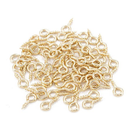 Brass Screw Eye Pin Peg Bails LS-KK-D063-03G-1