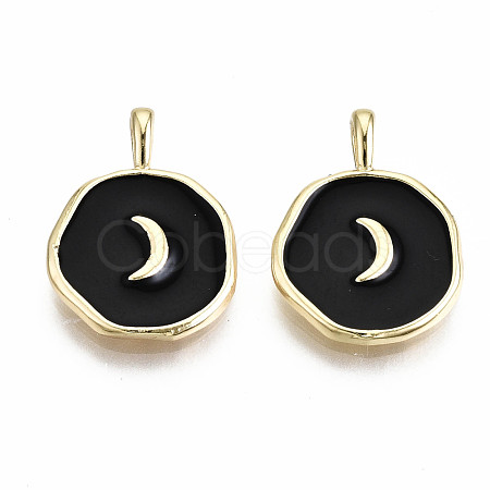 Brass Enamel Pendants KK-S356-198B-NF-1