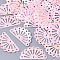 Ornament Accessories, PVC Plastic Paillette/Sequins Beads, AB Color, Fan, Pink, 15x29x0.5mm, Hole: 1.2mm, about 5000pcs/500g