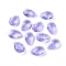 Faceted Glass Pendants, Teardrop, Medium Purple, 15x9.5x5.5mm, Hole: 1mm