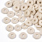 Handmade Polymer Clay Beads, for DIY Jewelry Crafts Supplies, Disc/Flat Round, Heishi Beads, Light Goldenrod Yellow, 4x1mm, Hole: 1mm, about 50600pcs/920g