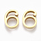 304 Stainless Steel Pendants, Number, Golden, Num.6, 13x10x3mm, Hole: 1.8mm