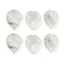 Natural Jade Pendants, Carved Leaf Charms, 18.5x14x3mm, Hole: 1.2mm