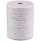 Polyester Cord, Twisted Cord, Silver, 5mm, about 18~19yards/roll(16.4m~17.3m/roll)