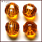 K9 Glass, Imitation Austrian Crystal Beads, Grade AAA, Faceted, Round, Orange, 8mm, Hole: 0.9~1mm