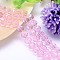 K9 Glass, Faceted Round Imitation Austrian Crystal Bead Strands, Grade AAA, Pearl Pink, 10mm, Hole: 0.9~1mm, about 40pcs/strand, 15.7 inch