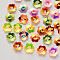 Ornament Accessories, PVC Plastic Paillette/Sequins Beads, Flower, Mixed Color, 10.5x2.5mm, Hole: 1.8mm, about 15000pcs/500g.