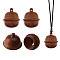 Openable Wood Pendants, Bell Charms For Bracelet Jewelry Making Decoration Bells Crafting Hanging Accessories, Saddle Brown, 23.5x19.5mm, Hole: 1.4mm, Inner Diameter: 11.5~13.5mm