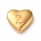 201 Stainless Steel Beads, Golden, Heart, Letter Z, 7x8x3.5mm, Hole: 1.5mm