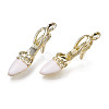 Rack Plating Alloy Enamel Pendant Rhinestone Settings ENAM-T011-133A-2