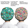 2Pcs 2 Styles Cotton Adjustable Printed Bouffant Hats Working Caps for Women Men AJEW-DR0002-26B-3