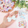 4 Sets 2 Style Baby Girl Hair Bowknot with Bunny Alligator Hair Clips Set MRMJ-GL0001-04-3
