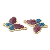 Rack Plating Alloy Enamel Connector Charms ENAM-K069-22G-01-2