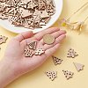 100Pcs Christmas Tree Unfinished Wooden Ornaments WOCR-CJ0001-01-4