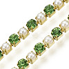Brass Rhinestone Strass Chains CHC-N017-001A-A08-2