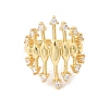 Brass Micro Pave Cubic Zirconia Cuff Open Rings RJEW-P186-01G-4