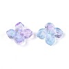 Baking Paint Transparent Glass Bead Caps X-DGLA-N014-04B-2