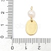 Natural Cultured Freshwater Pearl & Brass Pendants KK-U062-14G-02-3
