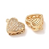 Brass Micro Pave Cubic Zirconia Connector Charms CU-CBA4579-02G-A-3