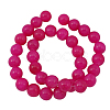 Natural Yellow Jade Beads Strands JBR8mm-21-2