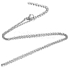 Non-Tarnish 304 Stainless Steel Cable Chain Necklace X-STAS-T040-PJ204-60-1
