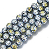 Electroplated Natural Lava Rock Beads Strands G-S352-30D-04-1