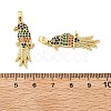 Brass Micro Pave Cubic Zirconia Pendants KK-M325-17A-G-3