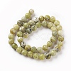 Natural Yellow Turquoise(Jasper) Beads Strands X-G-Q462-8mm-22-2