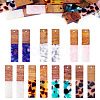 14Pcs 7 Colors Opaque Resin & Walnut Pendants RESI-TA0003-50-1