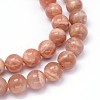 Round Natural Grade B Sunstone Beads Strands X-G-F222-33-6mm-2