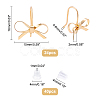24Pcs Brass Stud Earring Findings KK-FH0002-35-4