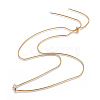 Adjustable 304 Stainless Steel Slider Necklaces MAK-L026-06A-G-1