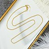 1.5mm Rack Plating Brass Box Chain Adjustable Slider Necklaces for Women Men MAK-L044-05G-3
