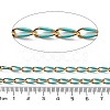 Ion Plating(IP) 304 Stainless Steel Enamel Twisted Oval Link Chains CHS-K019-02G-07-2