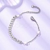 Natural Cultured Freshwater Pearl Beads Link Bracelets BJEW-JB12857-02-1