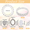 DIY Blank Oval Wedding Bouquet Charm Making Kit DIY-SC0025-07A-2