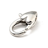 Brass Heart Lobster Claw Clasps KK-G416-47P-2