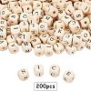 Natural Wooden European Beads WOOD-OC0001-42A-3