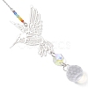 Glass Teardrop Hanging Suncatchers HJEW-JM04654-01-4