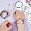 24Pcs 4 Colors Stainless Steel Satellite Chains Stretch Bracelets Set for Women BJEW-UN0001-36-3