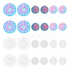 24Pcs 6 Style Ion Plating(IP) 201 & 304 Stainless Steel Filigree Pendants STAS-UN0042-06-1