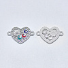 Silver Color Plated Alloy Links ENAM-S117-17-2