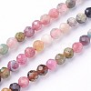 Natural Multicolor Tourmaline Beads Strands G-F619-20B-4mm-1