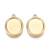 304 Stainless Steel Pendant Cabochon Settings STAS-T067-69G-1